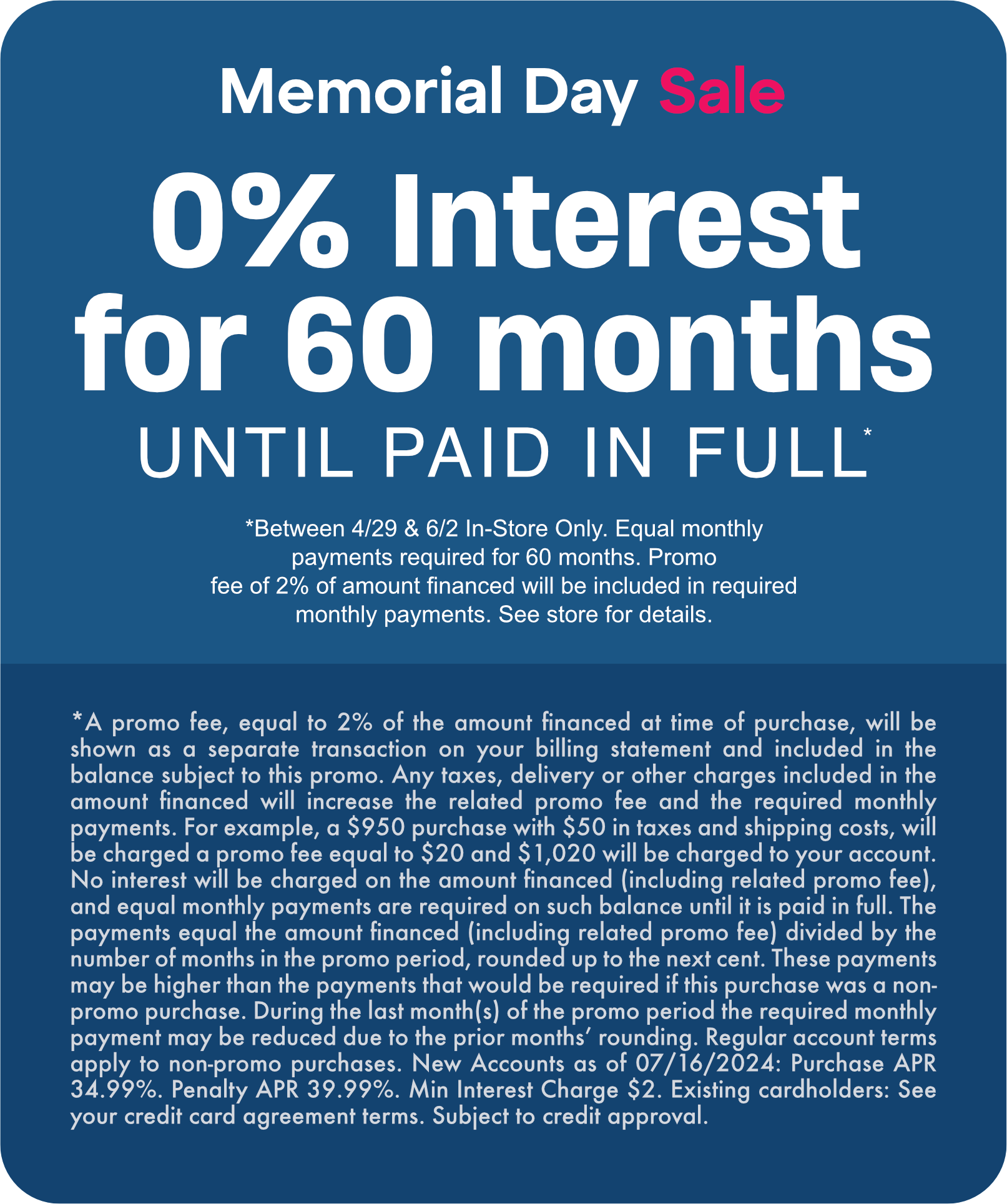 Special Financing on Furniture & Mattresses