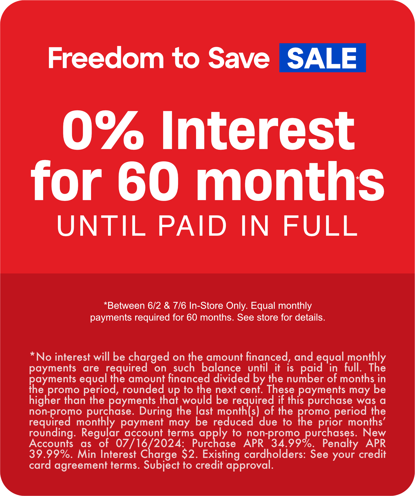 Special Financing on Furniture & Mattresses