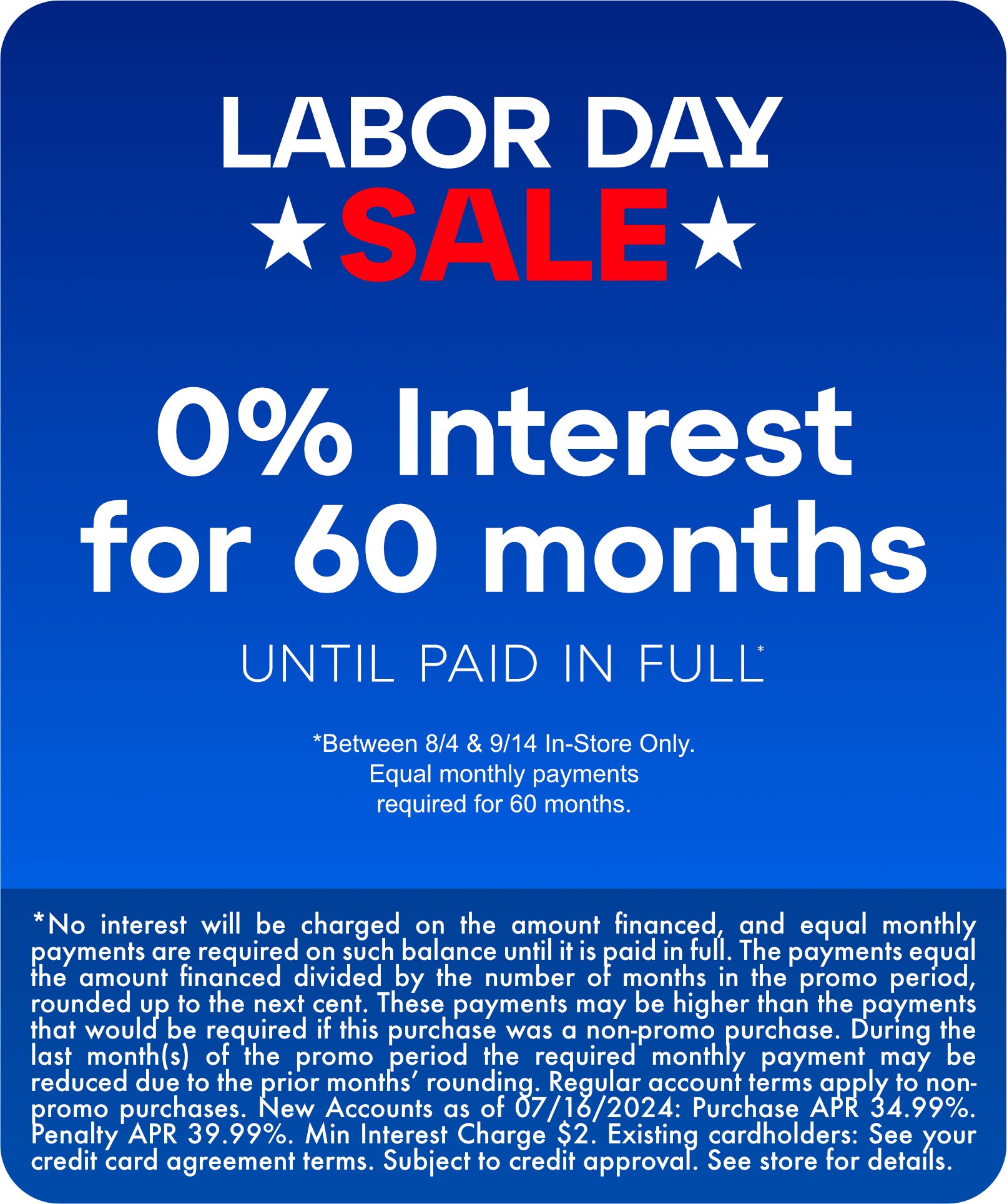 Special Financing on Furniture & Mattresses