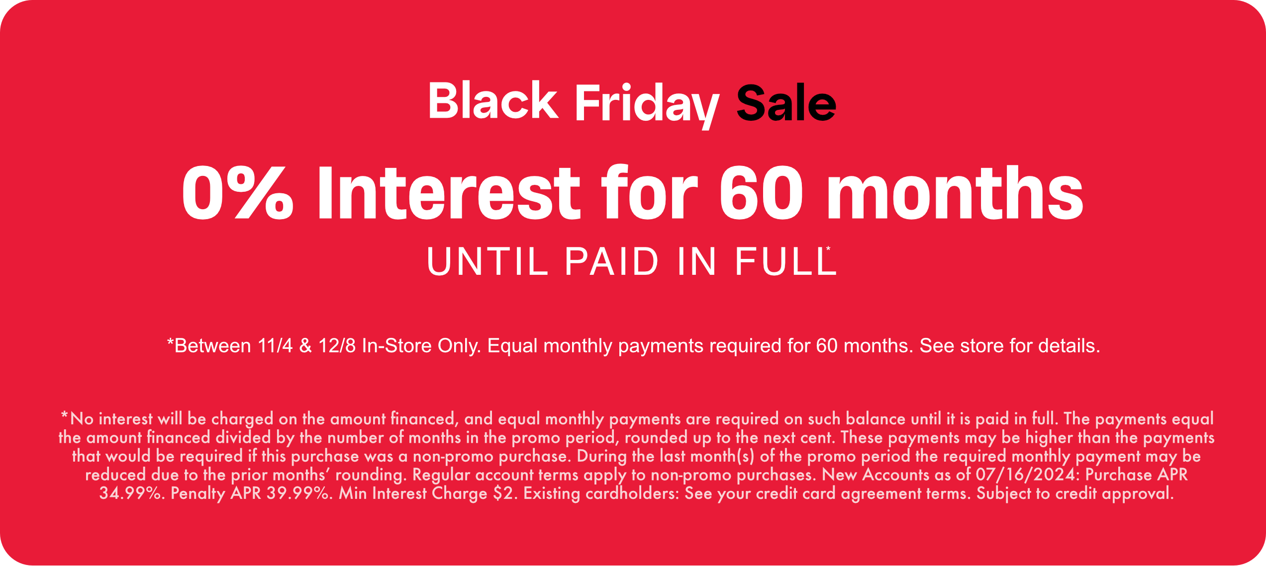 Special Financing on Furniture & Mattresses